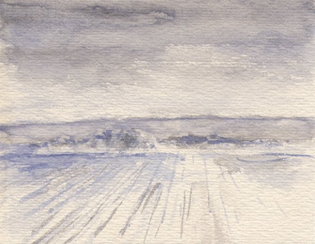 Felder im Winter